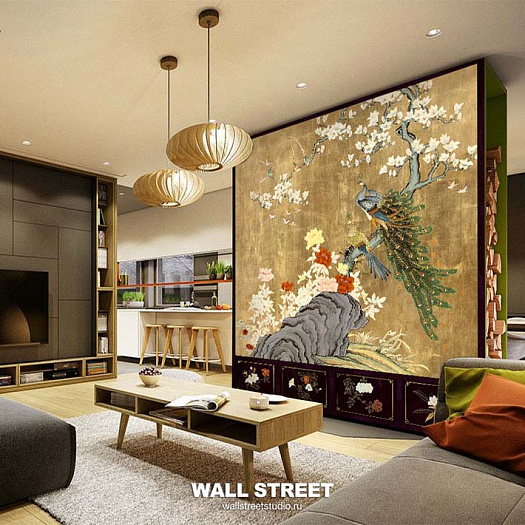 Фотообои в интерьере артикул Chinoserie 8, CHINOSERIE, Wall street
